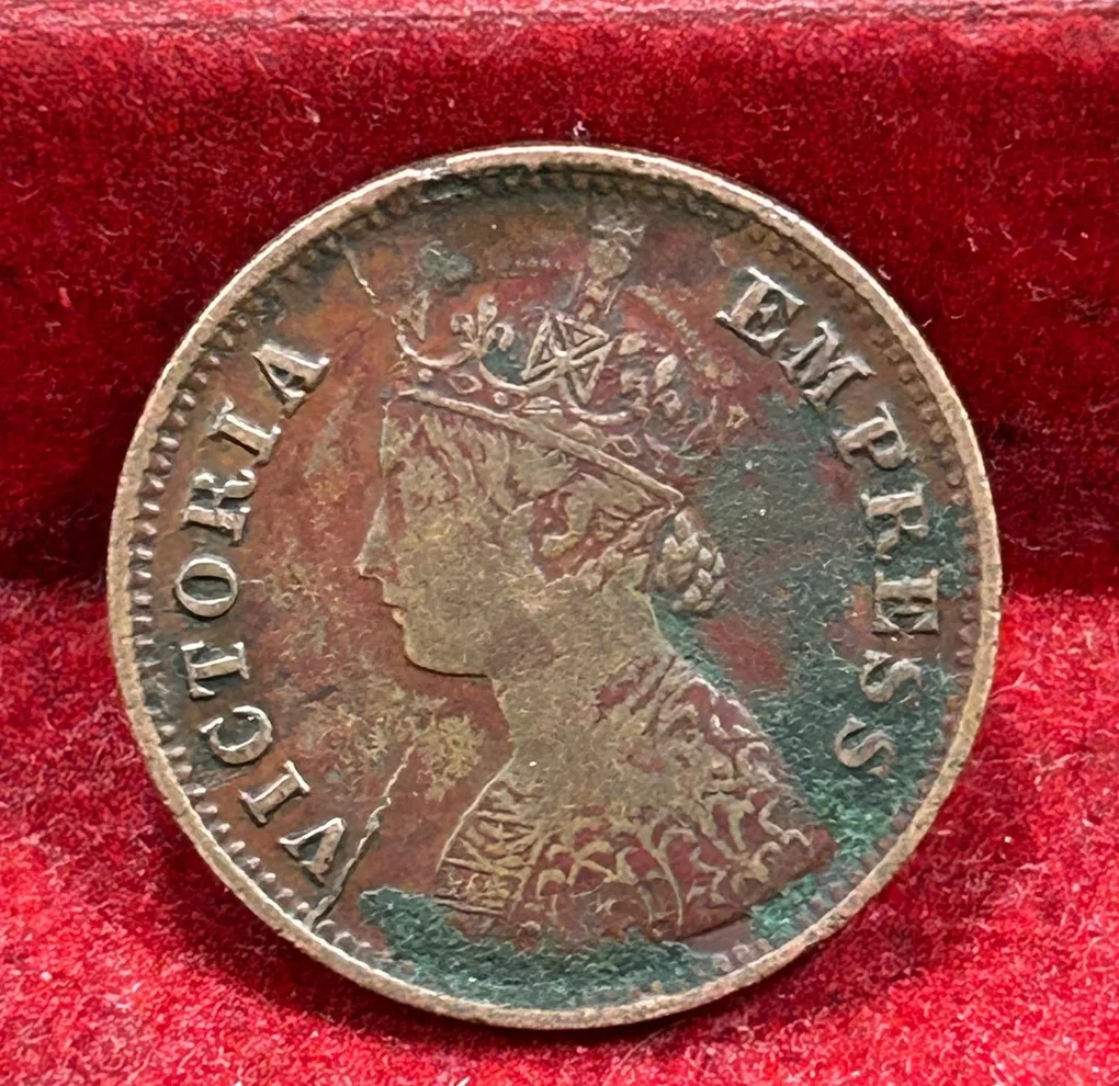 1901 British- India 1/2 Pice (Victoria) Calcutta Mint Rare Coin#C-178