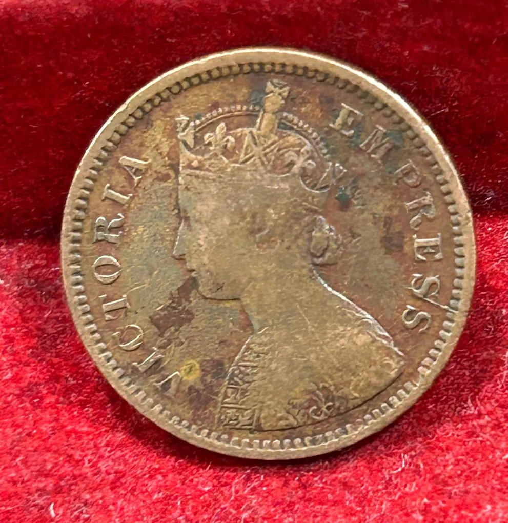 1895 British- India 1/2 Pice (Victoria) Calcutta Mint Rare Coin#C-182