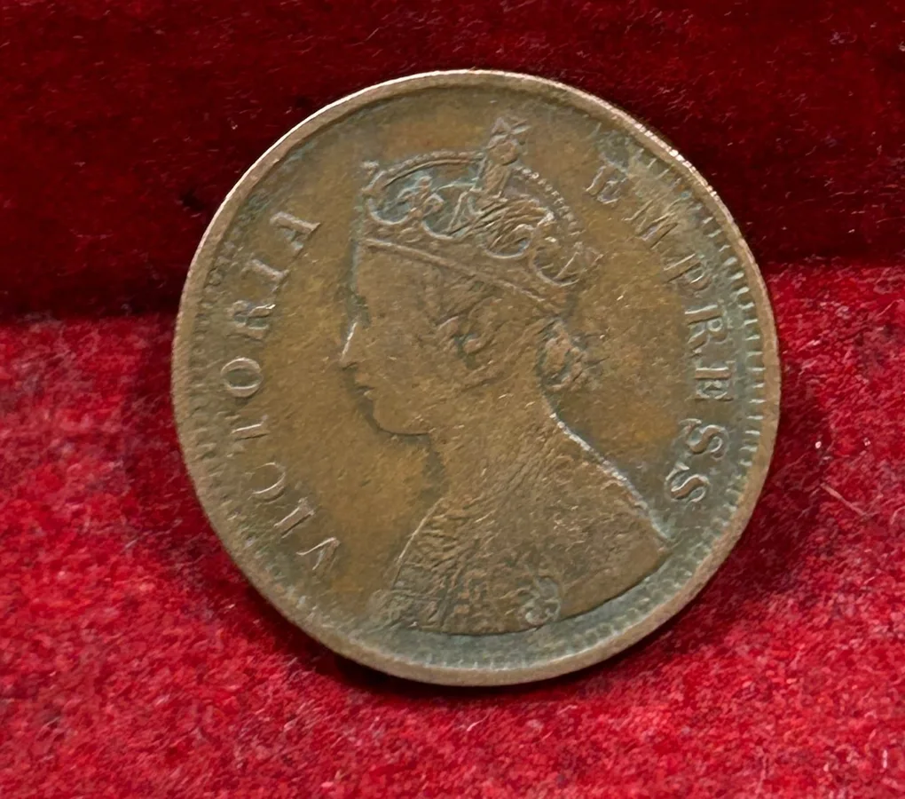 1893 British- India 1/2 Pice (Victoria) Calcutta Mint Rare Coin#C-184