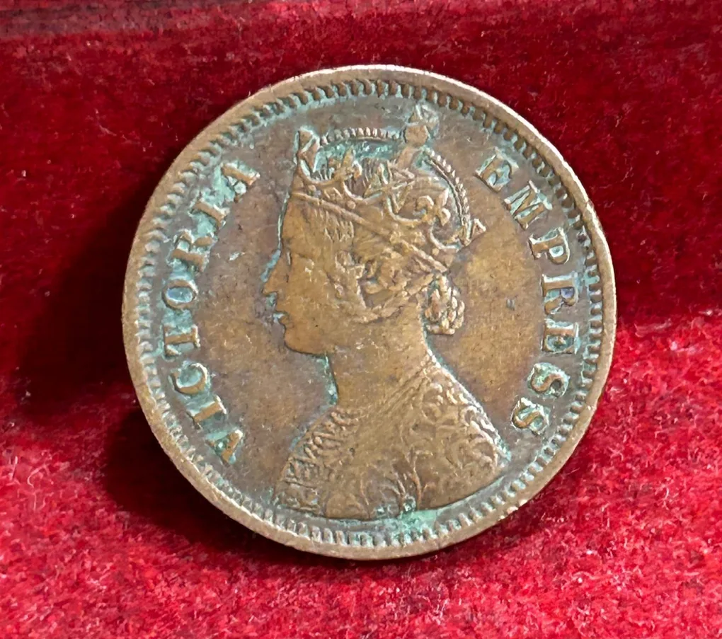 1885 British- India 1/2 Pice (Victoria) Calcutta Mint Rare Coin#C-192
