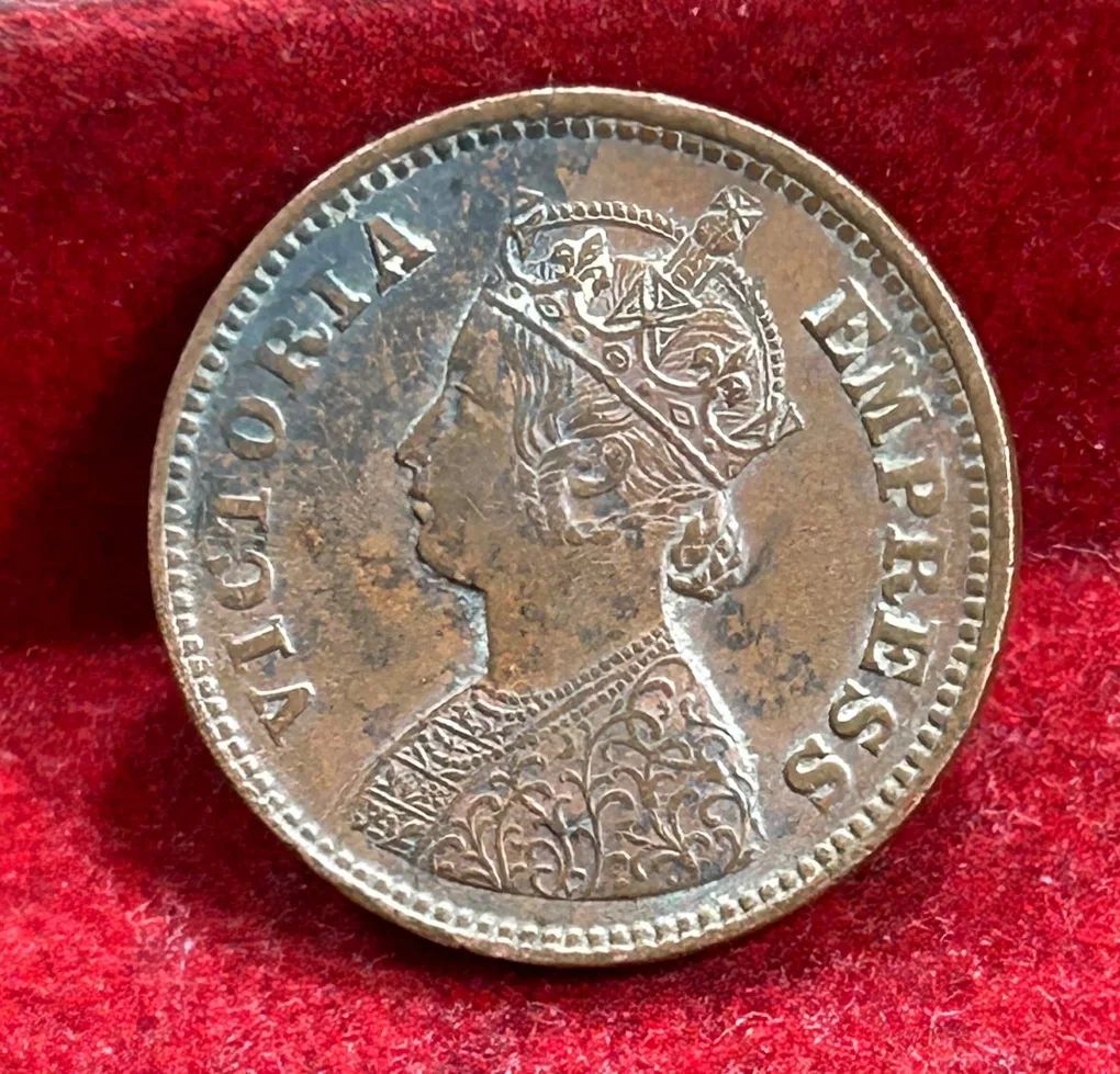 1901 British- India 1/2 Pice (Victoria) Calcutta Mint Rare Coin#C-196