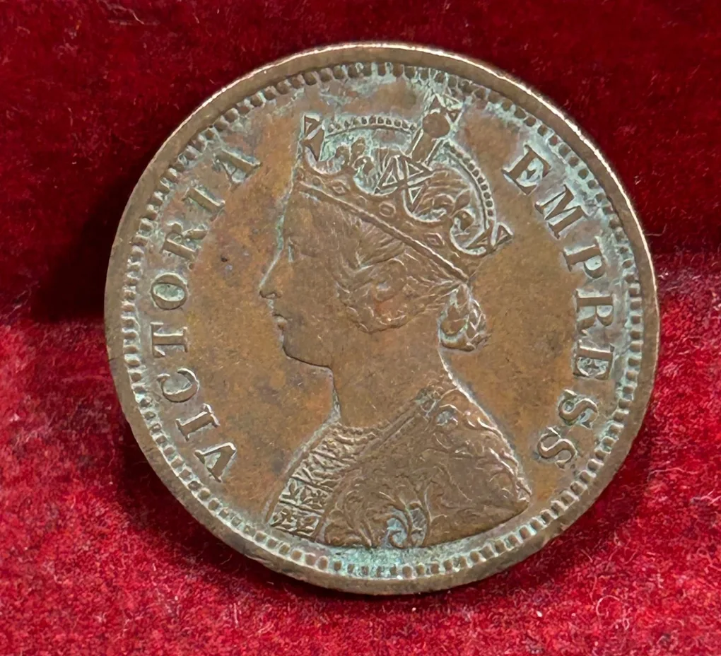 1892 British- India 1/2 Pice (Victoria) Calcutta Mint Rare Coin#C-204