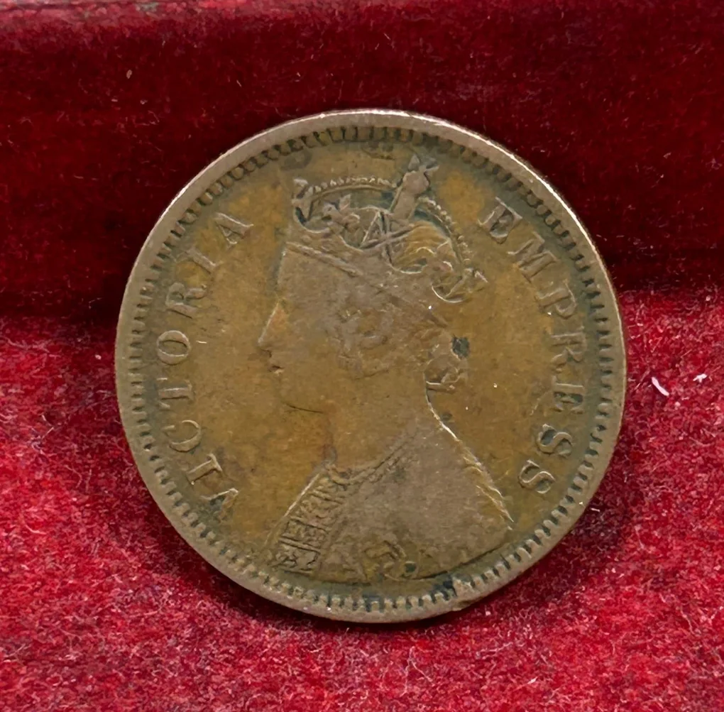 1890 British- India 1/2 Pice (Victoria) Calcutta Mint Rare Coin#C-206
