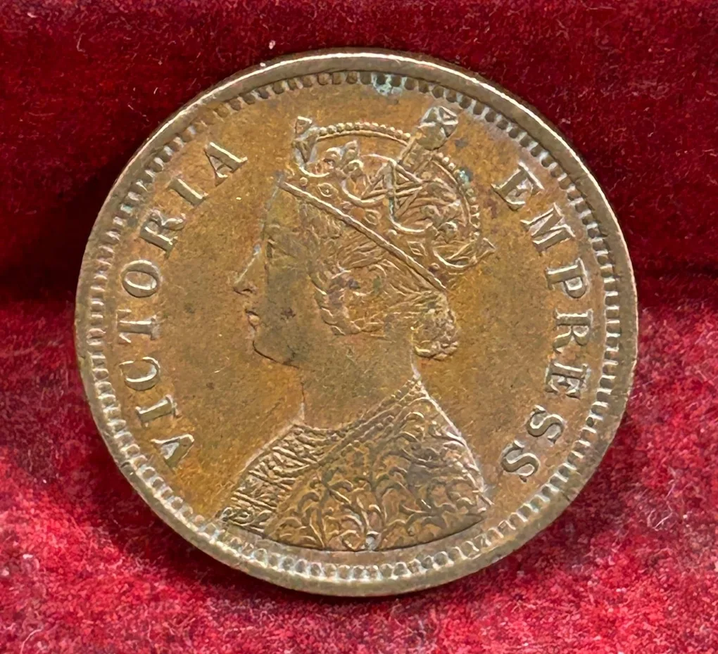 1893 British- India 1/2 Pice (Victoria) Calcutta Mint Rare Coin#C-207