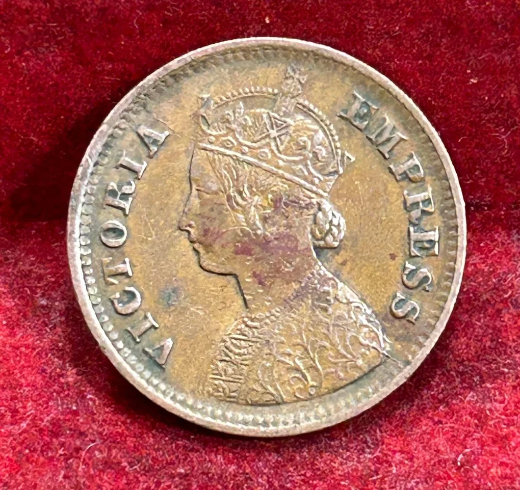1901 British- India 1/2 Pice (Victoria) Calcutta Mint Rare Coin#C-210