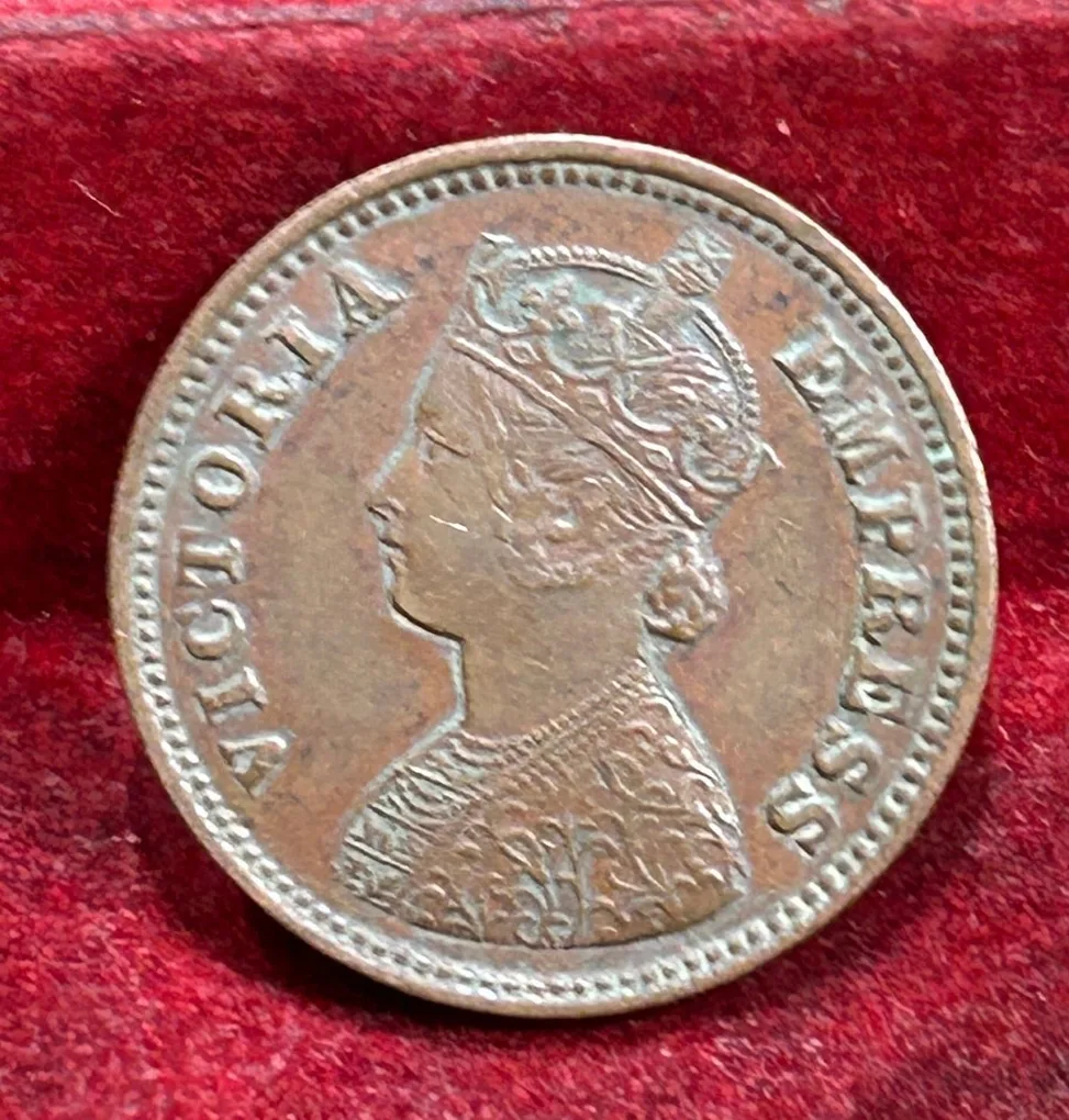 1897 British- India 1/2 Pice (Victoria) Calcutta Mint Rare Coin#C-211