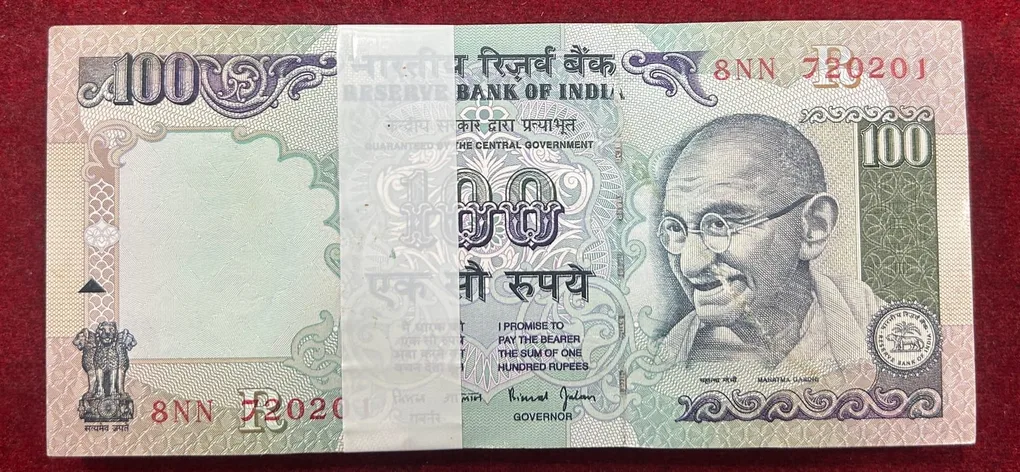 100 RUPEES GOVERNOR BIMAL JALAN RARE 100 NOTE UNC SERIAL PACKET
