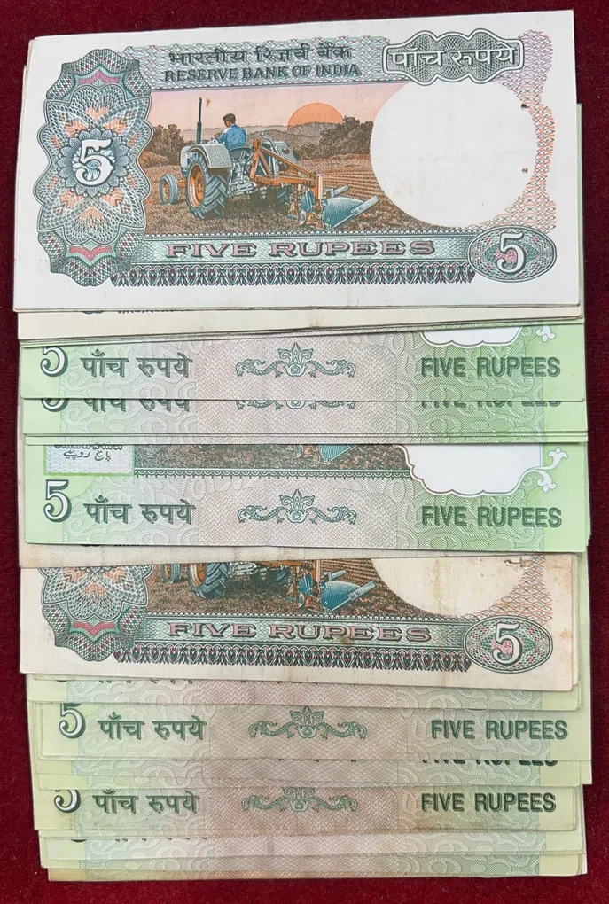 5 RUPEES MIX CONDITION MIX GOVERNOR (39 NOTE) #B-11