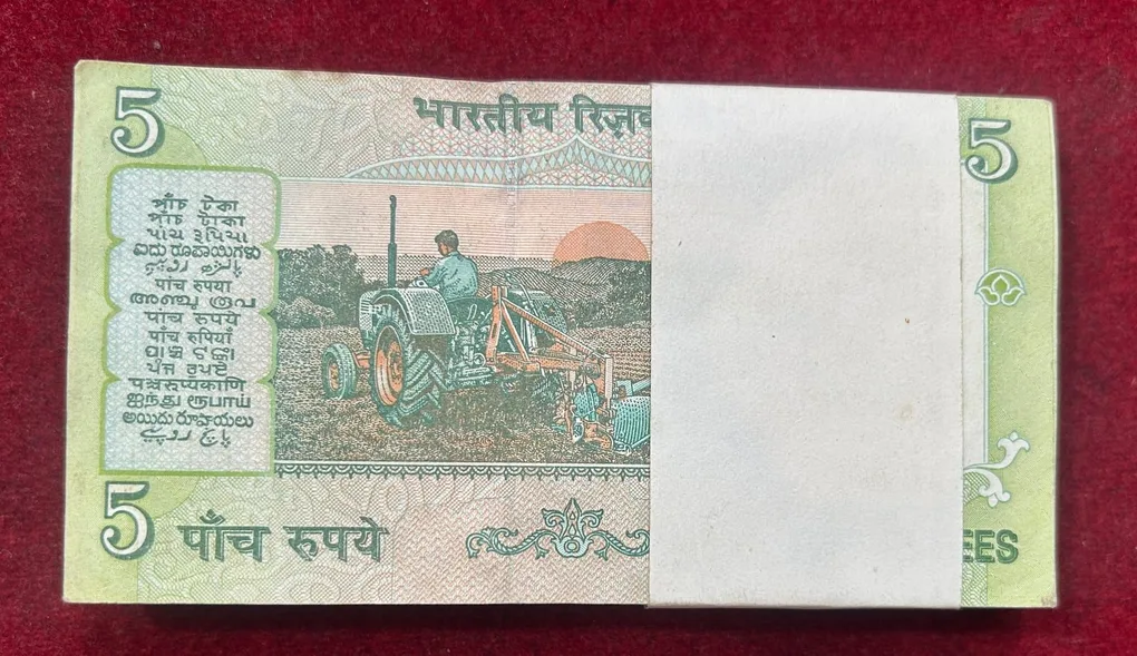 5 RUPEES (GANDHI) GOVERNOR BIMAL JALAN RARE (100 NOTE) SERIAL PACKET