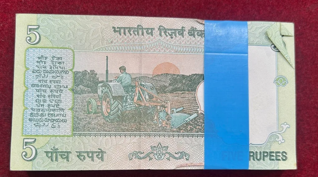 5 RUPEES (GANDHI) GOVERNOR BIMAL JALAN RARE (100 NOTE) SERIAL PACKET