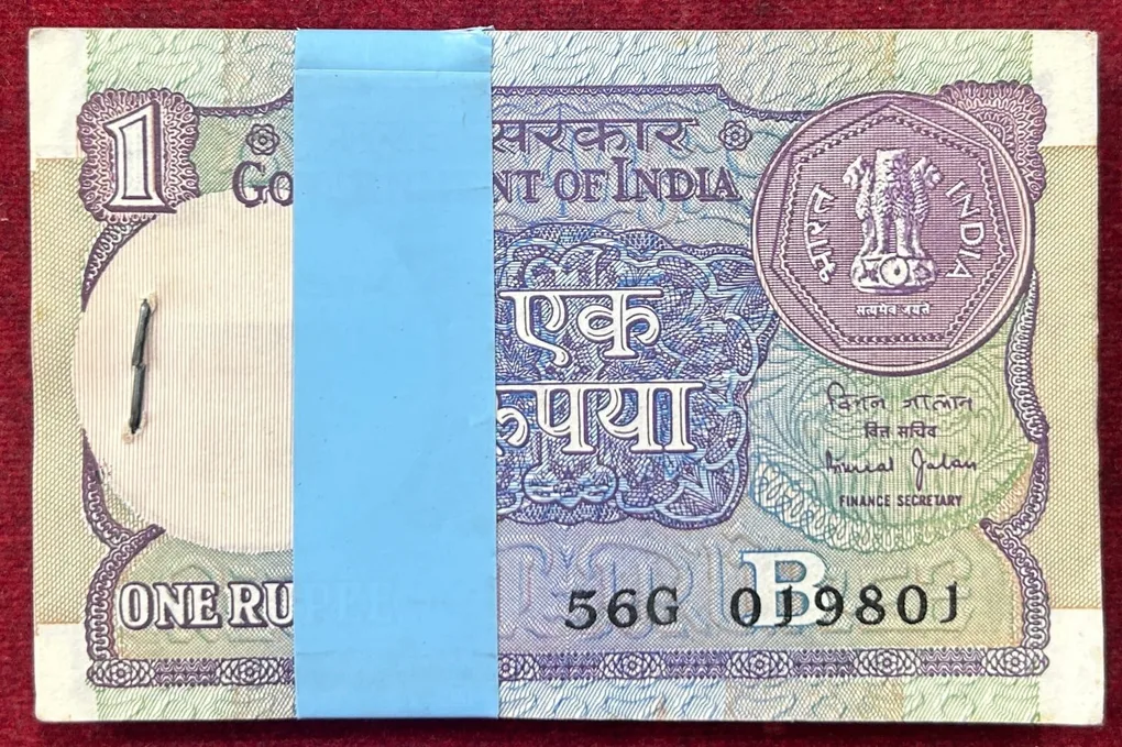 1 RUPEES 1990 GOVERNOR BIMAL JALAN RARE UNC SERIAL PACKET