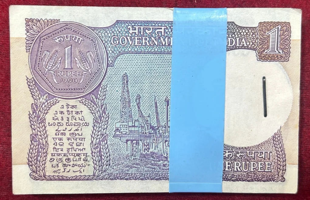 1 RUPEES 1990 GOVERNOR BIMAL JALAN RARE UNC SERIAL PACKET