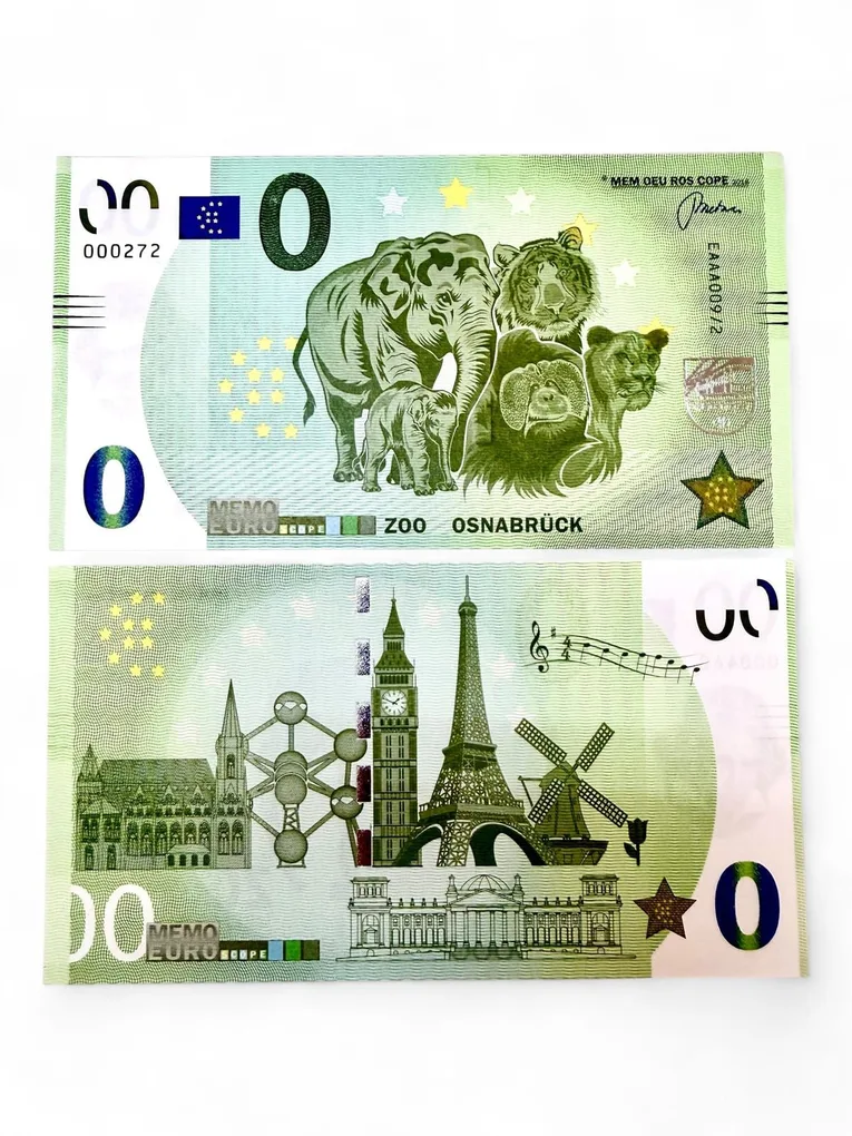 Europe 0 Euro Zoo Osnabruck Issue Limited and Collectibles Gem UNC Unique and Rare