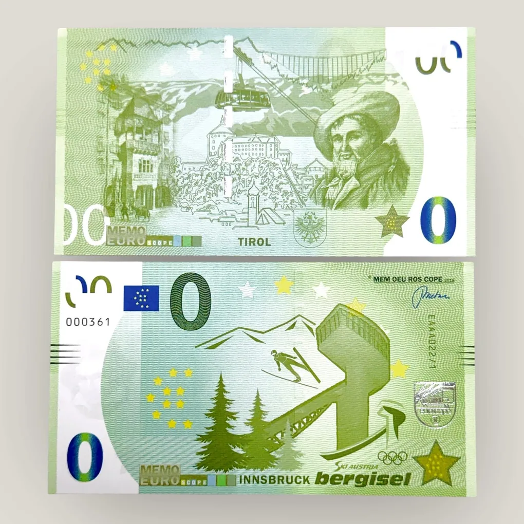 Europe 0 Euro Tirol Issue Limited and Collectibles Gem UNC Unique and Rare