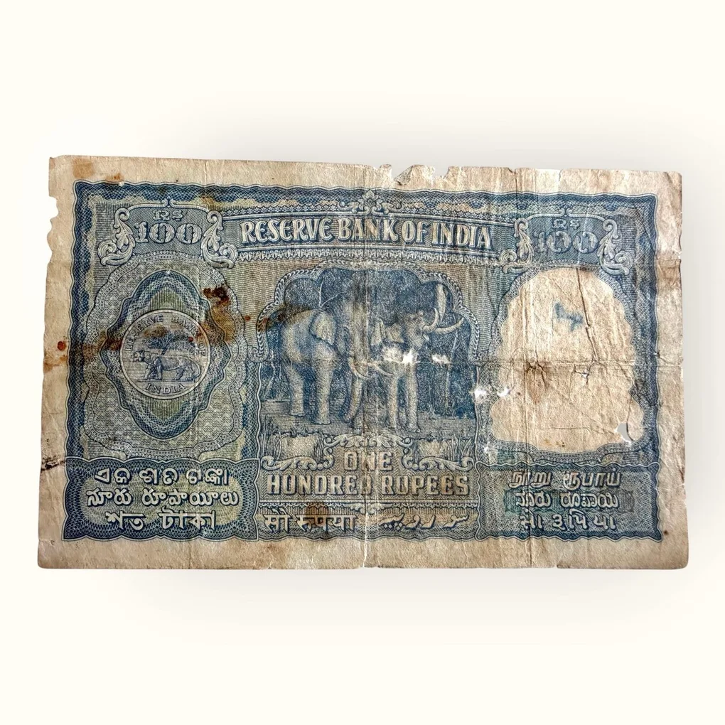 Rs 100 India Banknote 1st Only English Signed By B Ramarau Unique and Rare Issue Collectible Quality Unique and Rare Issue