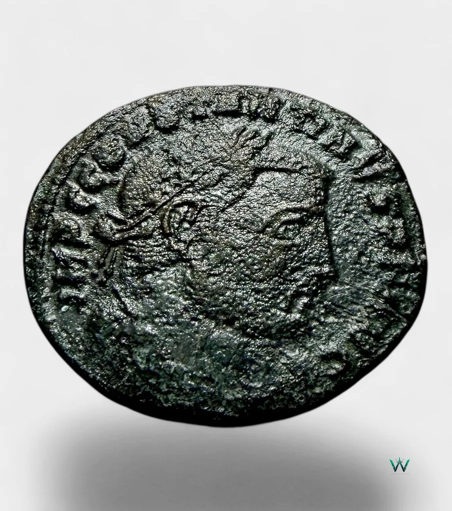 Ancient Roman Follis Nummus Bronze Issue Roman Empire 4th Century Emperor Constantine Ultra Unique and Rare Tetrarchy Period