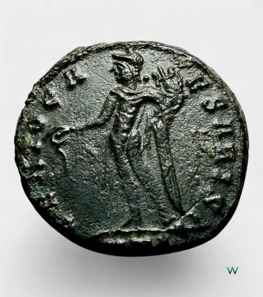 Ancient Roman Follis Nummus Bronze Issue Roman Empire 4th Century Emperor Constantine Ultra Unique and Rare Tetrarchy Period