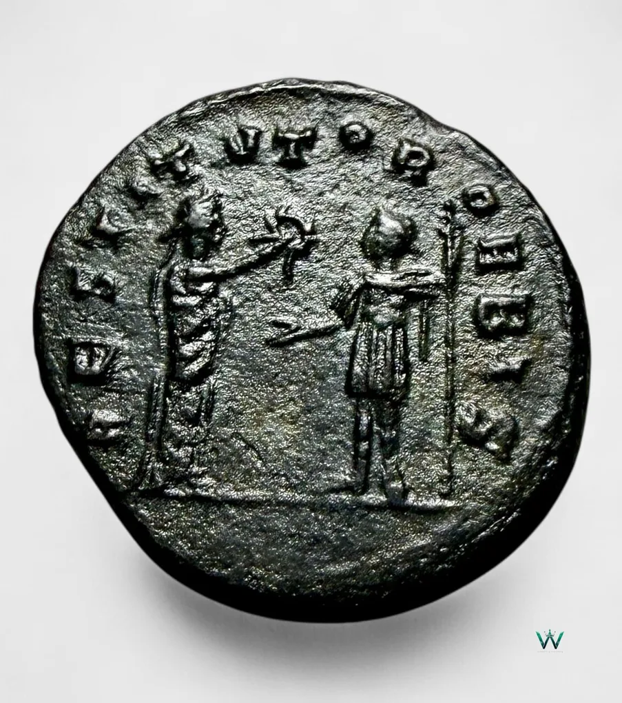 Ancient Roman Follis Nummus Bronze Issue Roman Empire 4th Century Emperor Diocletian Ultra Unique and Rare Tetrarchy Period