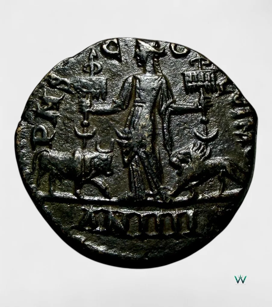 Ancient Roman Follis Nummus Bronze Issue Roman Empire 4th Century Emperor Diocletian Ultra Unique and Rare Tetrarchy Period