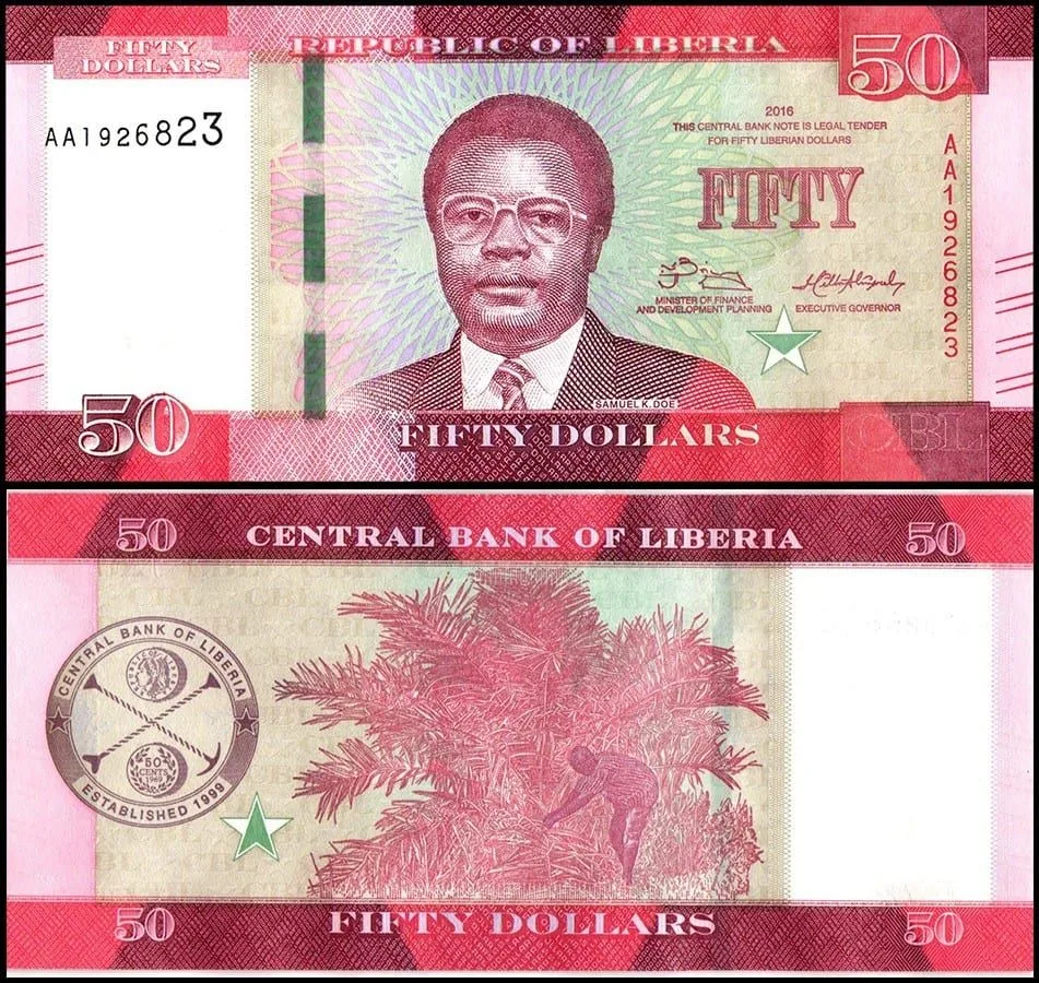 Liberia 50 Dollars World Banknote 2016 P34a UNC Unique and Rare