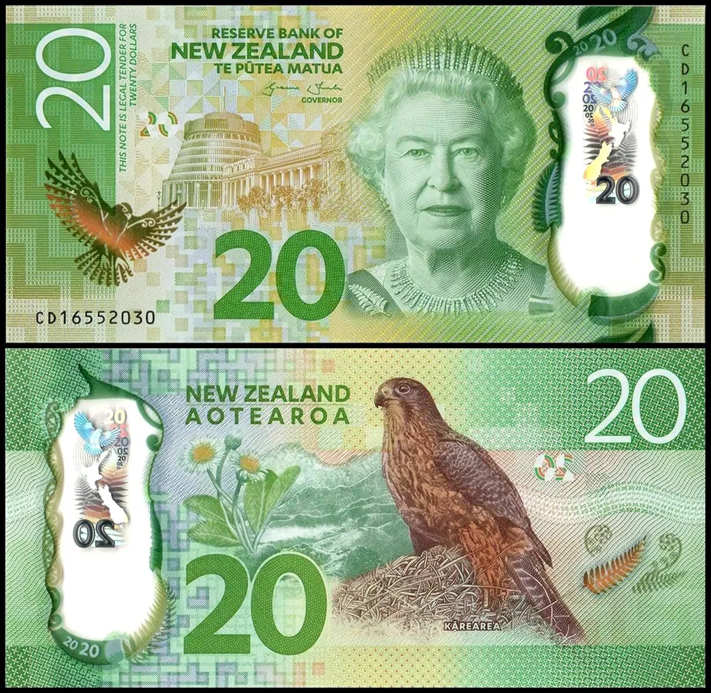 New Zealand 20 Dollars World Banknote 2016 P193a UNC Polymer Unique and Rare