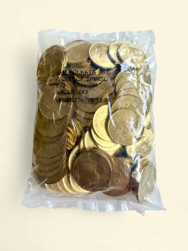 5 Rupees New Coin 2022 Definitive Issue 100 Coin Kolkata Mint Ultra Unique and Rare Drop Issue