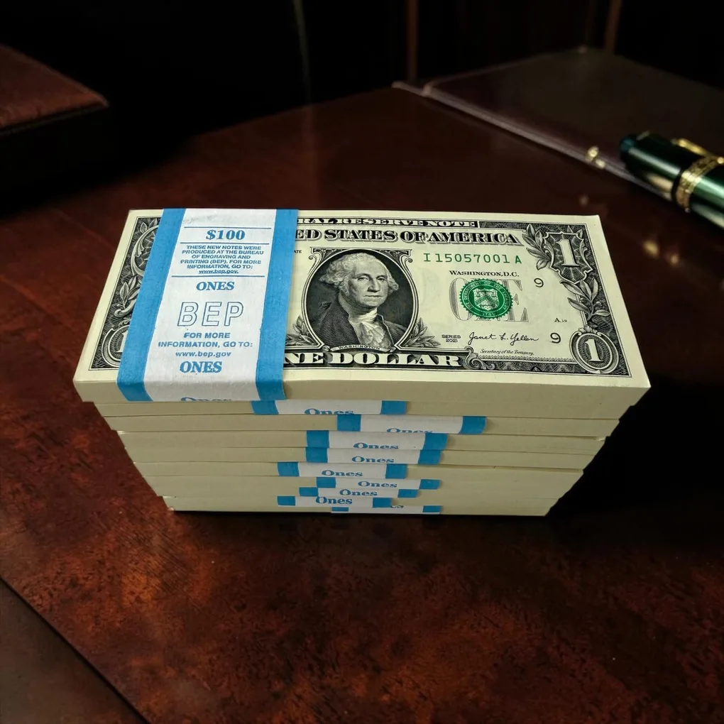 United States 1 Dollar Banknote Serial Rim 1000 Pieces Gem UNC Very Unique and Ultra Rare