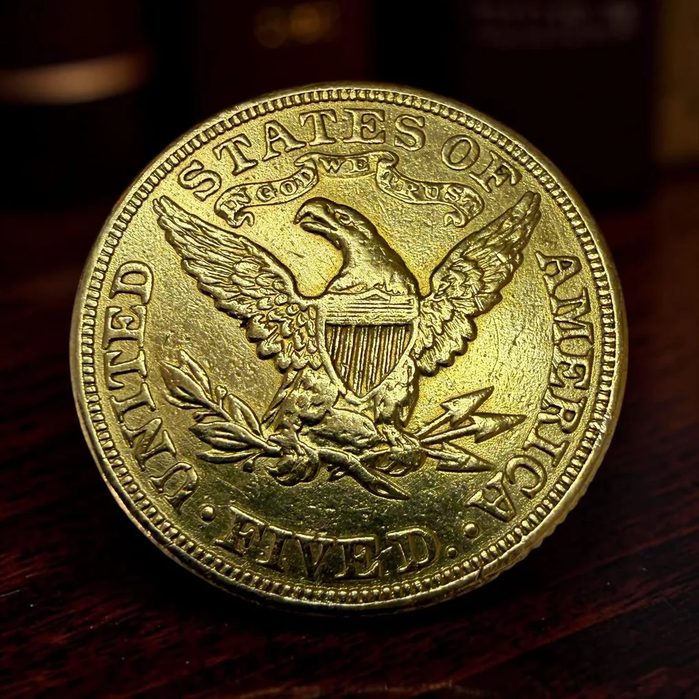 United States Liberty Half Eagle Year 1881 Gold Coin 5 Dollar 8.359 Grams Troy Oz Gold Unique and Rare