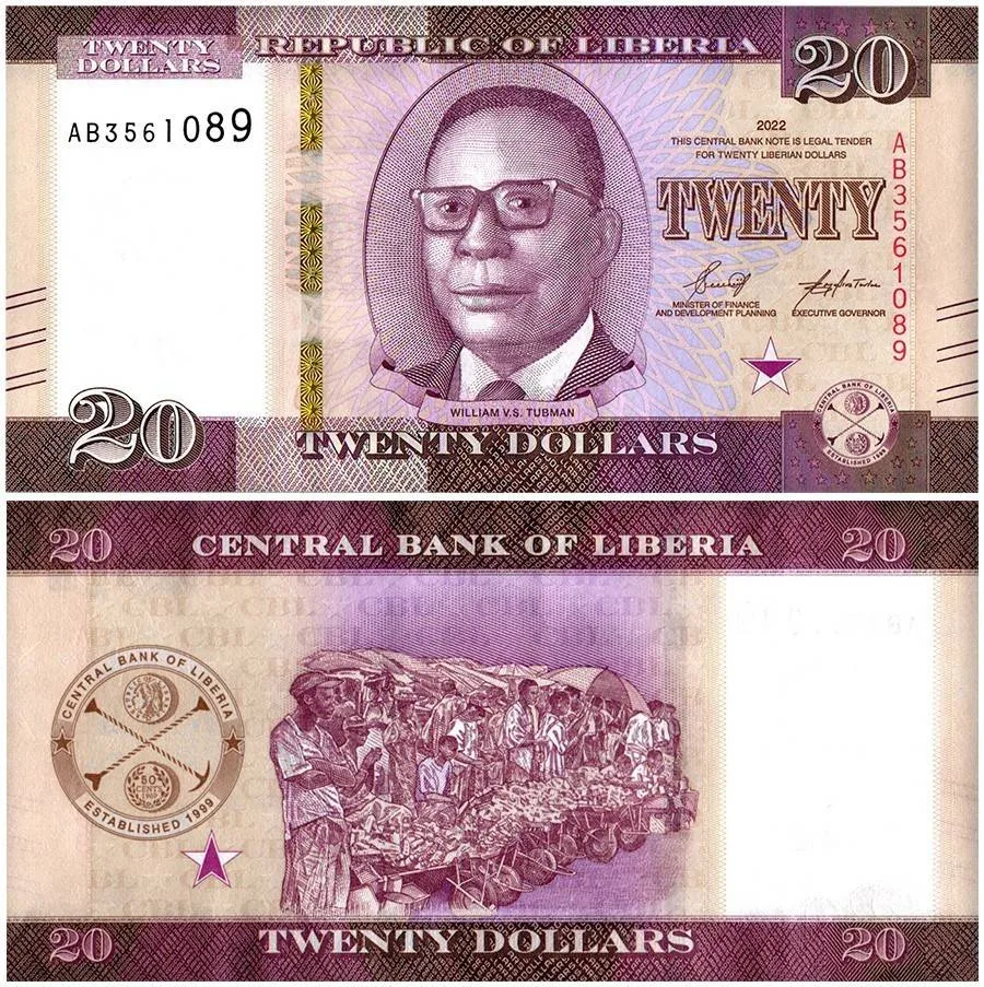 Liberia 20 Dollars World Banknote 2016 P39 UNC Unique and Rare