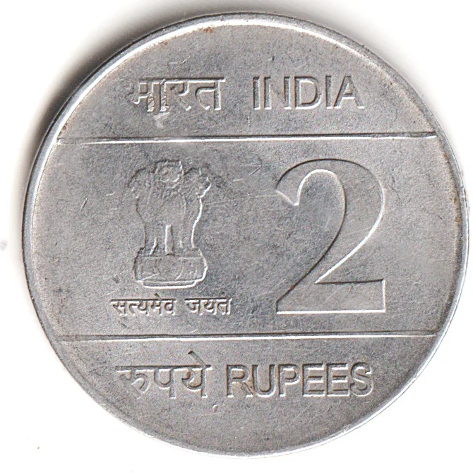 2 Rupee Commonwealth Games Delhi 2010 Noida Mint Commemorative Coin