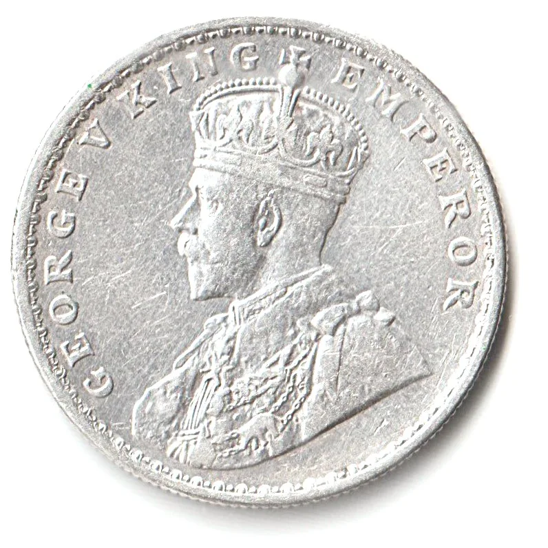 Rare 1918 One Rupee of George V King Emperor Calcutta Mint Silver 11.66 Gram British India Coin Same as per shown given
