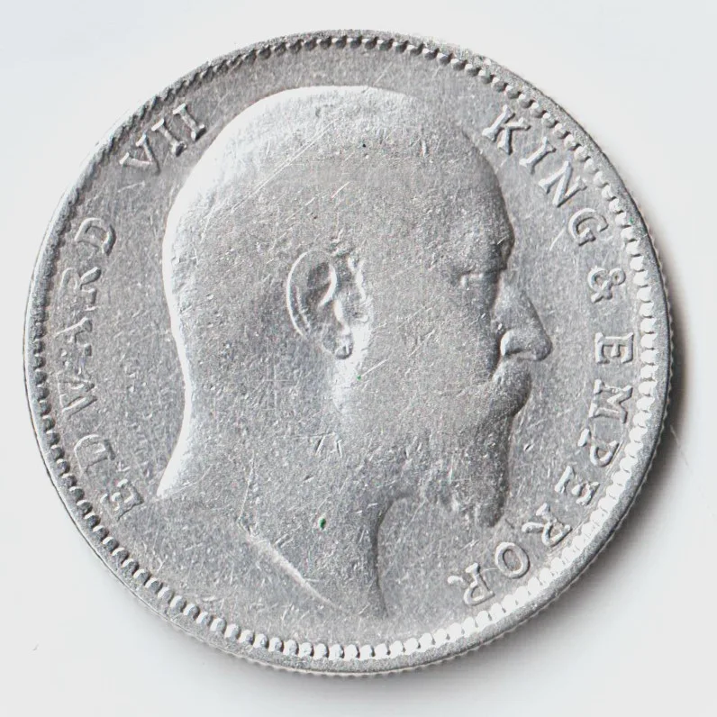 Rare 1904 One Rupee of Edward Vii King Emperor Silver 11.66 Gram British India Coin Same as per shown given