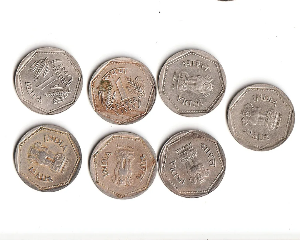 Rare 1 Rupee 1985 of Bombay Mint Coins Fine Coin of Republic India