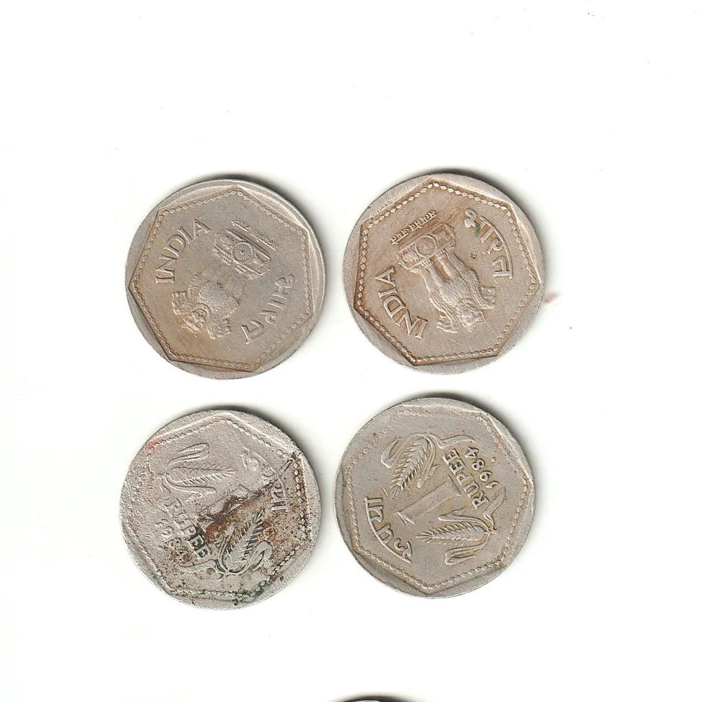 Rare 1 Rupee 1984 Republic of India Bombay Mint Republic India Coinage India Coin