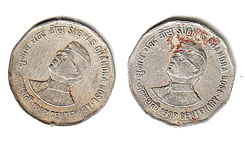 Rare 2 Rupee 1997 Subhas Chandra Bose Centenary Republic of India Calcutta Mint Coinage India Coin