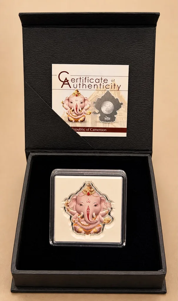 Cameroon 500 Francs 2023 CFA Ganesha (Silver (.999) Weight 10 g) Rare Beautiful Coin Set