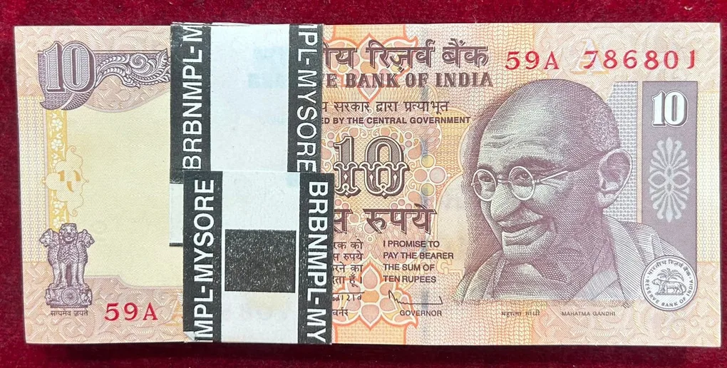 786801-786900 RARE FANCY SERIAL PACKET 10 RUPEES GOVERNOR D.SUBBARAO GEM UNC
