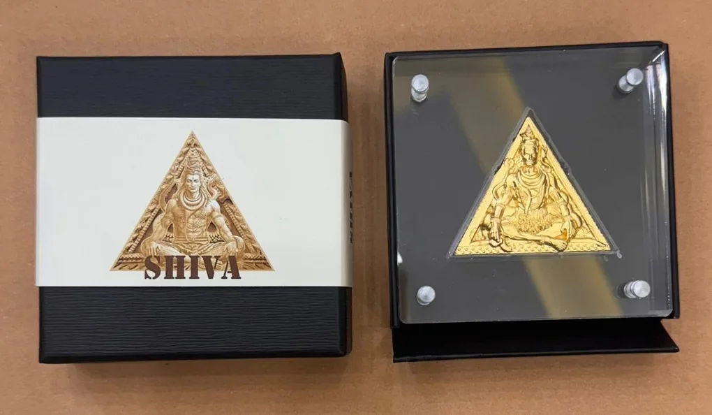 SHIVA Gold Gilded Trimurti Guardians of the Universe 3 Oz Silver Coin 3000 Francs CFA Cameroon 2025