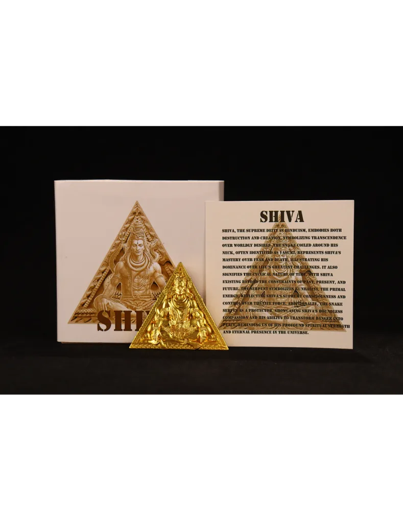 SHIVA Gold Gilded Trimurti Guardians of the Universe 3 Oz Silver Coin 3000 Francs CFA Cameroon 2025
