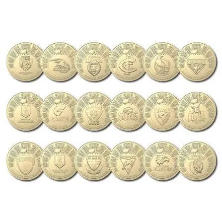 1 Dollar's 2024 Australian Football League (AFL) 20 Coin Set with Folder