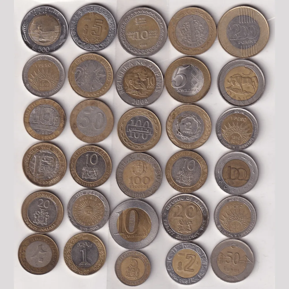 30 Different Bimetallic World Coin#R-67