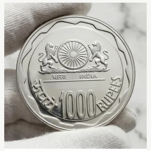 India 1000 Rupees - Yug Purush Father Of Nation 1869-1948 Silver Plated Medieval Token