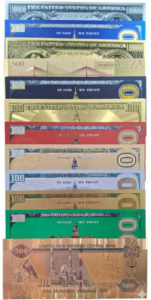 12 DIFFERENT US DOLLARS FANCY ITEM COLLECTABLES (12 PCS SET)