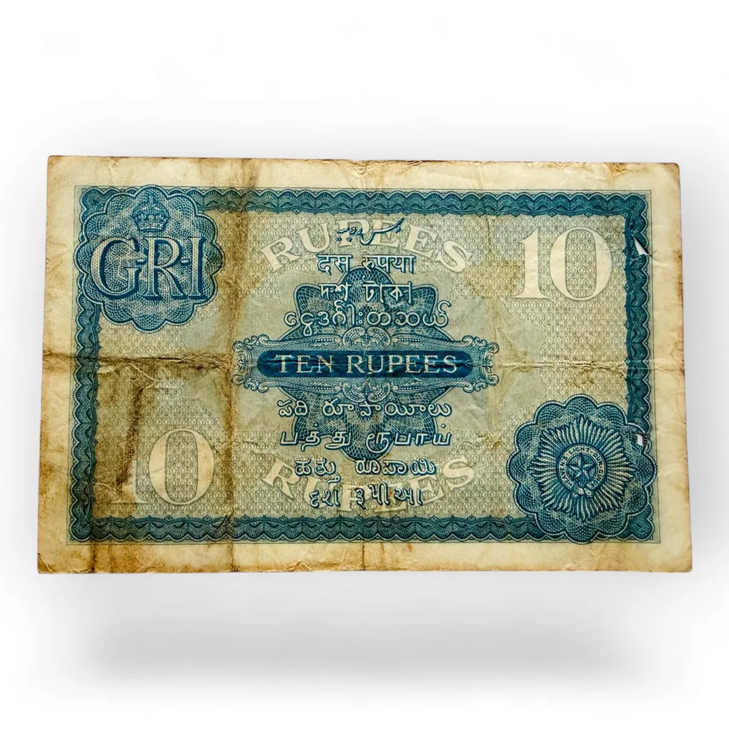 Rs 10 King George V Signed By J B Taylor Portrait Issue Prefix K Ultra Unique and Rare