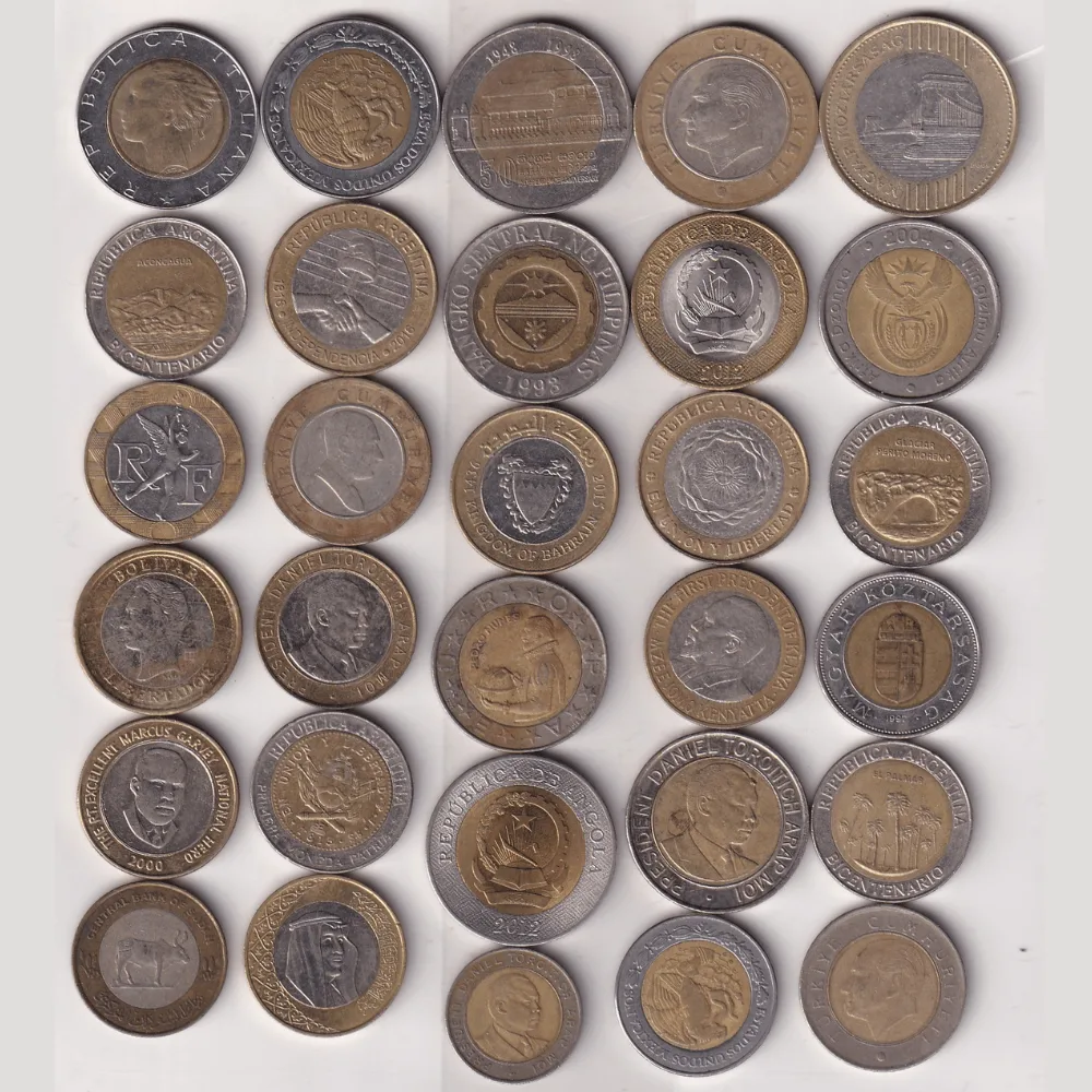 30 Different Bimetallic World Coin#R-67