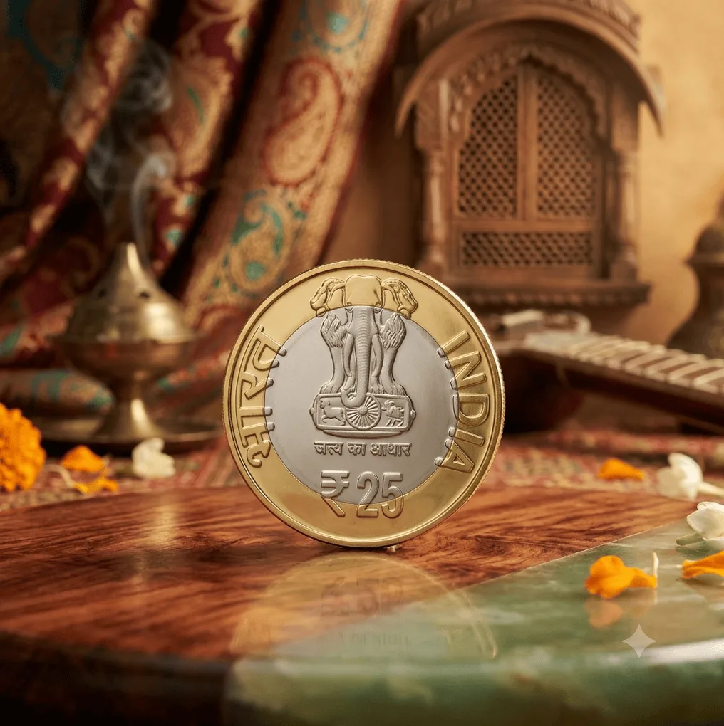 Shri Mata Vaishno Devi Shrine Board 25 Rupees 2012 Bimetallic Beautiful Medieval Token Coin