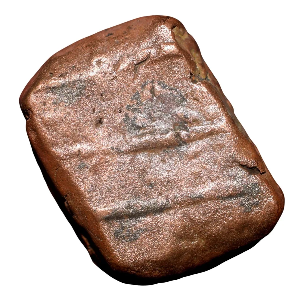 Copper Paisa of Bhonsala Raja's of Nagpur (17th - 18th Cen. AD) with Long Fish Very Rare