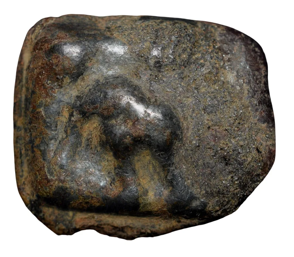Black Cast Copper of Vidarbha(Paoni) Region (4th - 3rd Cen. BC) with Nandipad above Elephant standing left Ext.Rare