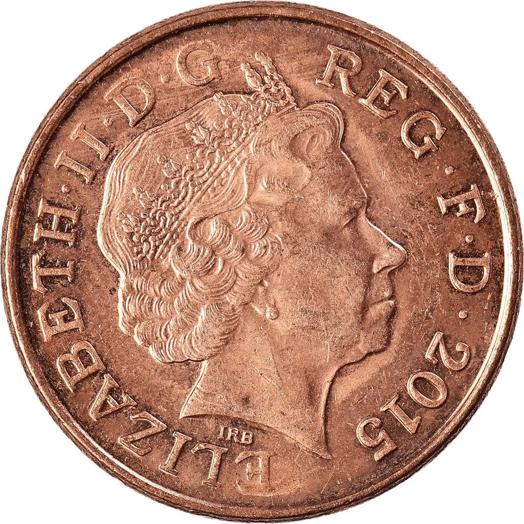Bronze Penny of Elizabeth II (AD2015) of United Kingdom UNC Grade