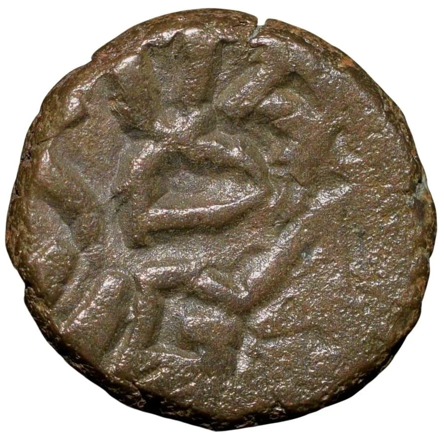Copper Kakani of Ganapati Naga(c. 3rd Cen. AD) of Nagas Dynasty from Padmavati Bull left Type
